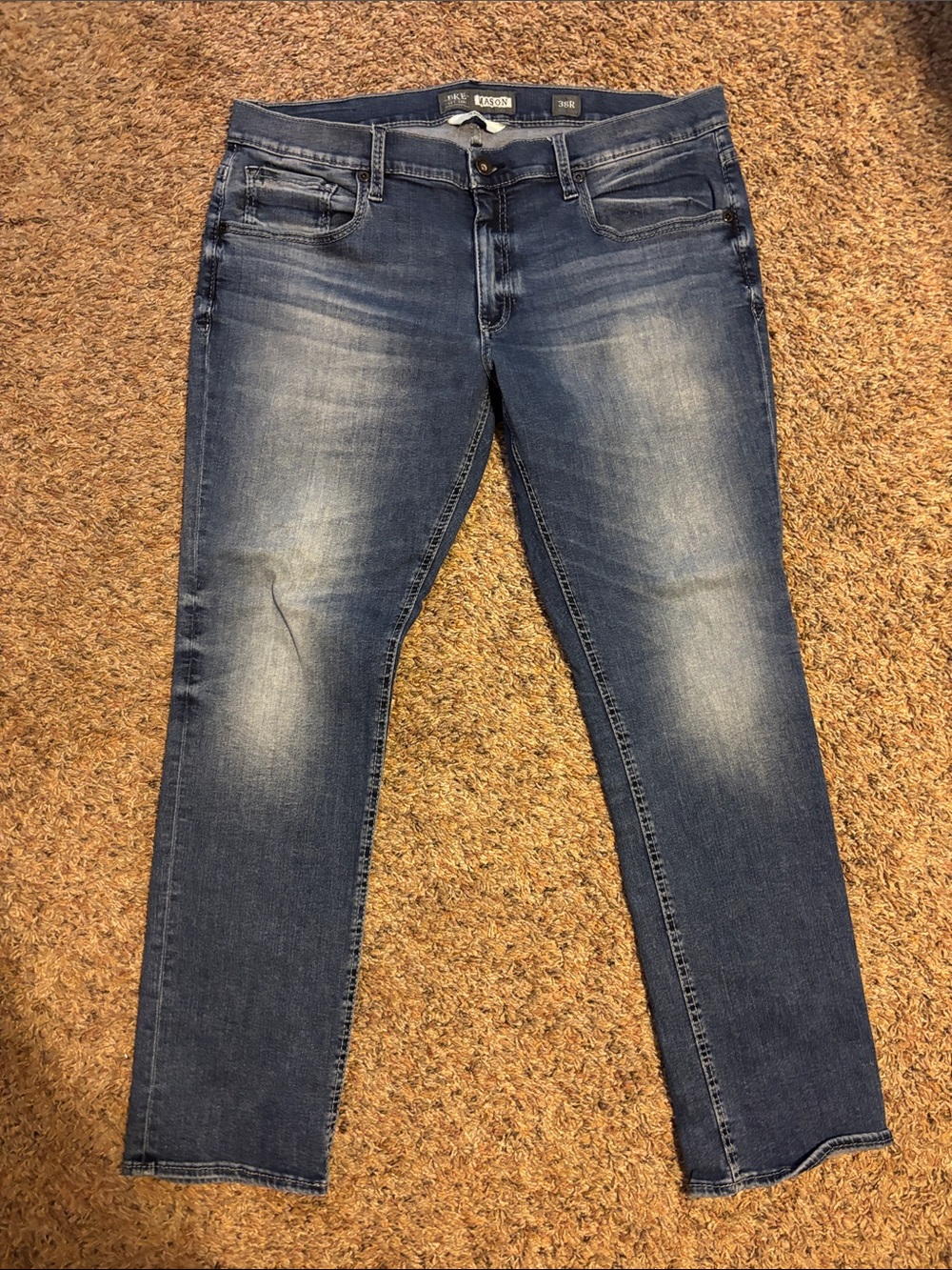 BKE Mason Tapered Jeans in Dark Blue Denim